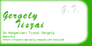 gergely tiszai business card